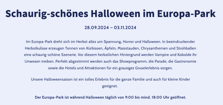 Halloween im Europa Park Rust