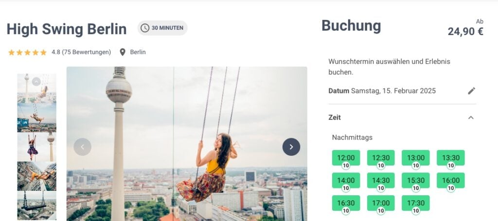 Kurzurlaub in Berlin: Hotel + High Swing auf Hoteldach am Alexanderplatz in 120m Höhe ab 82€ p.P. (DZ)