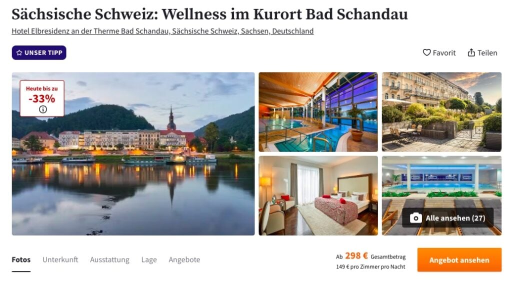 Wellness in der Toskana Therme: 3 Tage im 5* Hotel inklusive Frühstück und Eintritt in die Therme ab 149€ p.P. im DZ