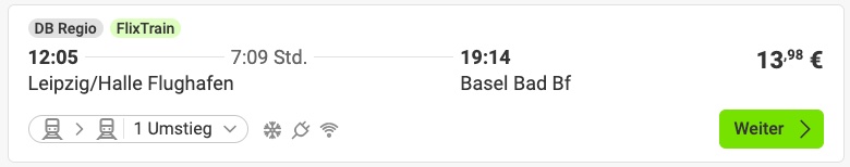 FlixTrain Tickets: Berlin Basel ab 10,98€