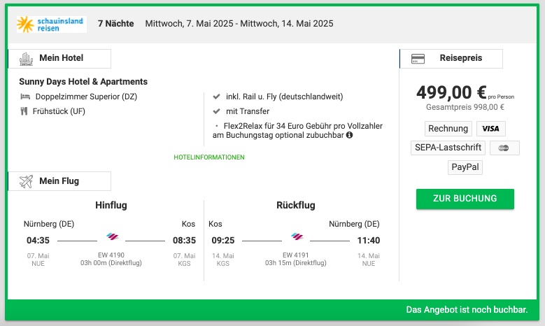 Kos Schnäppchen: 1 Woche inkl. Flug & Frühstück ab 473€ p.P.