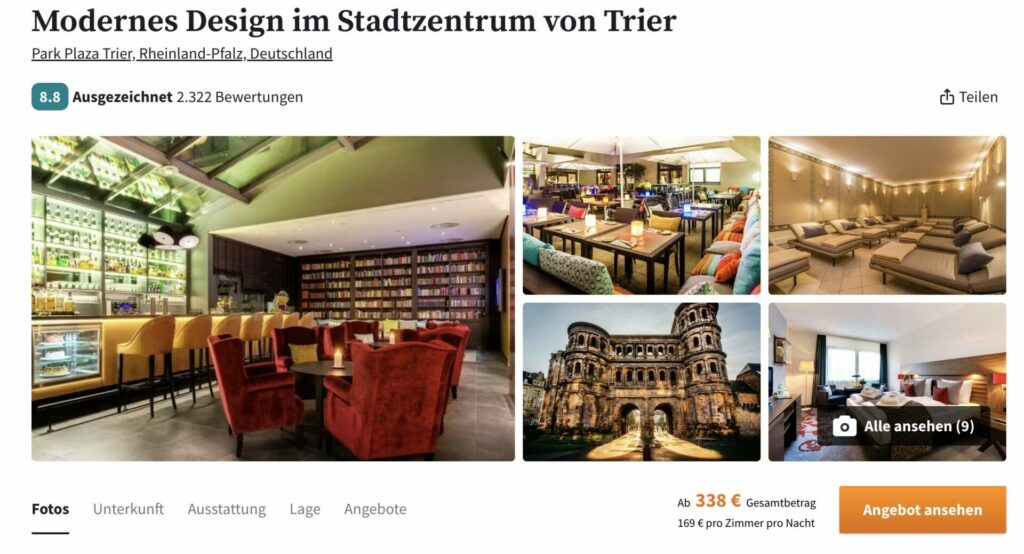 Kurztrip nach Trier – 3 Tage im zentralen 4* Hotel mit Sekt, Frühstück & Wellness für 171€ p.P.