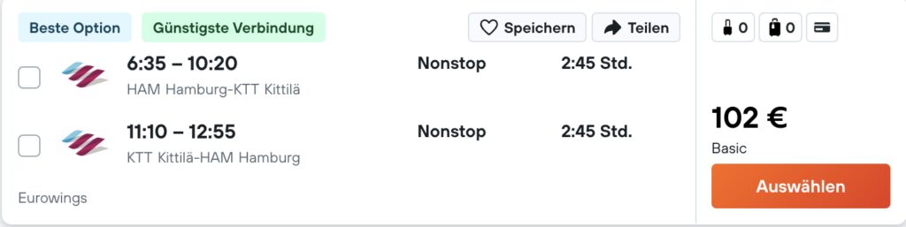 Lappland Kurztrip: Hin & Rückflug nach Rovaniemi ab 96€, nach Kittilä ab 111€