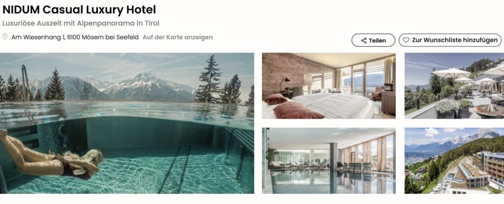 NIDUM Casual Luxury Hotel in Österreich: 3 Tage inkl. Halbpension & Wellness ab 299€ p.P. (DZ)