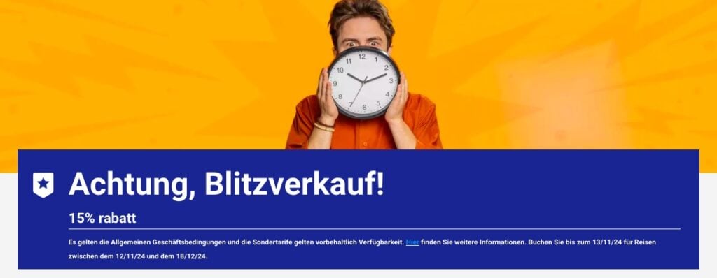 Sale bei Ryanair: 10% Rabatt / Flüge ab 14,99€