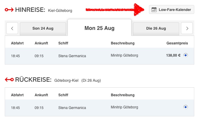 Skandinavien Kreuzfahrt: von Kiel nach Göteborg / ein ganzer Tag vor Ort ab 69€ p.P. (bei 2 Leuten)