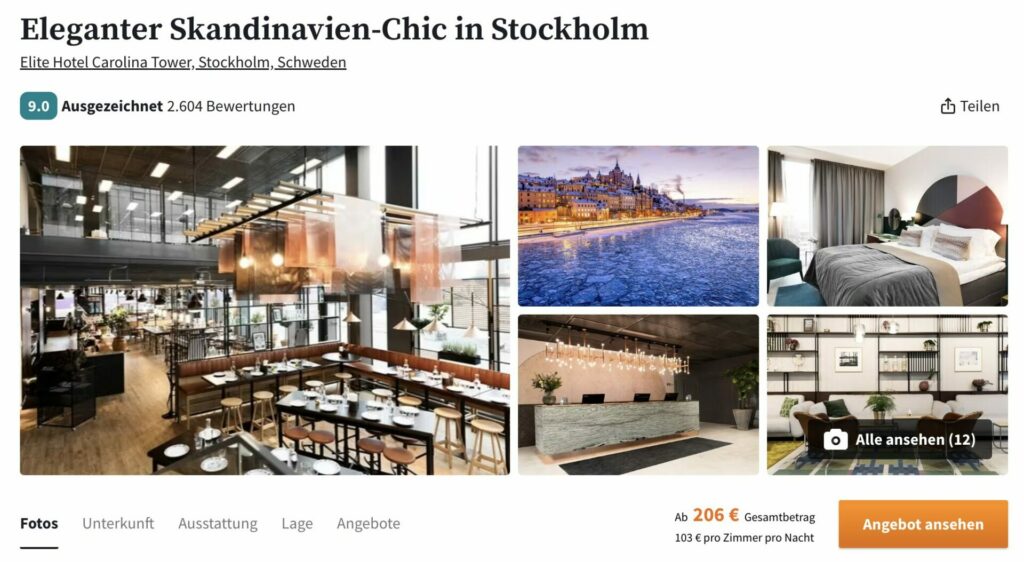 Stockholm Kurztrip – 3 Tage im 4* Hotel mit Frühstück ab 88€ p.P.