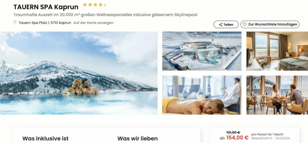 Wellness Auszeit im Tauern SPA