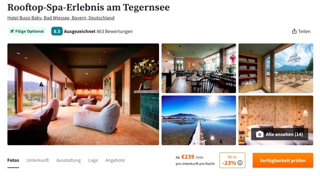 Wellness in den Alpen: 4* Hotel am Tegernsee inkl. Frühstück & Extras ab 119,50€