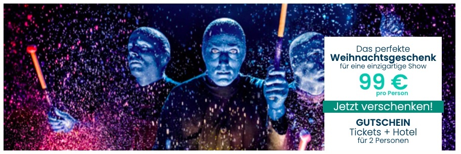 BLUE MAN GROUP© in Berlin: Hotel + Tickets ab 96€ p.P. (DZ)