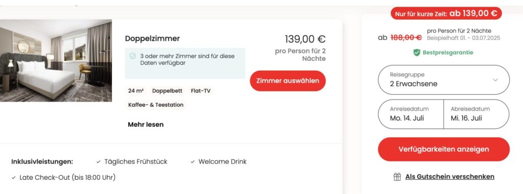 Kurzurlaub in Baden Württemberg – 3 Tage Heidelberg mit zentralem Hilton Hotel & Extras ab 109€ p.P.
