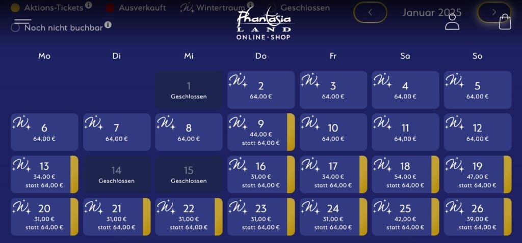 Phantasialand Wintertraum: Aktions Tickets bis Januar 2025 ab 31€