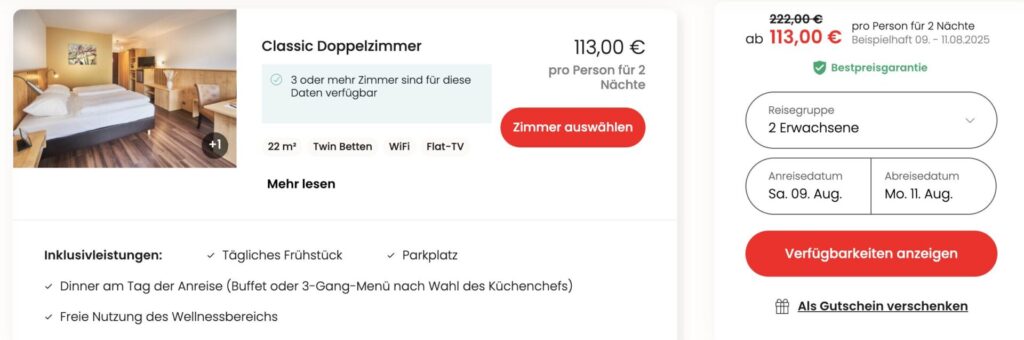 Wellness Auszeit in NRW: 3 Tage im 4* Hotel inkl. Frühstück, 1x Dinner & Extras ab 99€ p.P.
