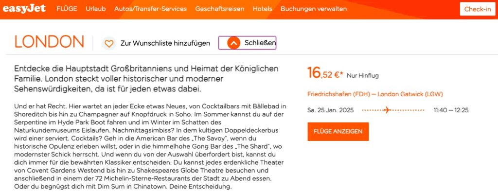 easyJet Flüge: ab jetzt gibt's den Flugplan für Herbst/Winter 2025