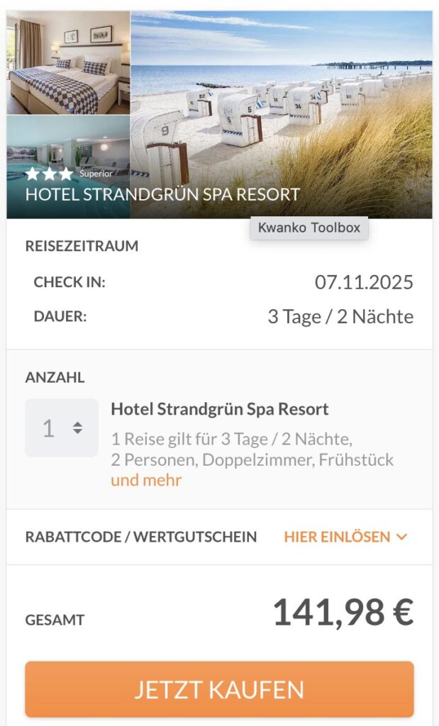 Romantikurlaub an der Ostsee: 4 Tage mit Frühstück & Extras ab 79€ p.P. (DZ)