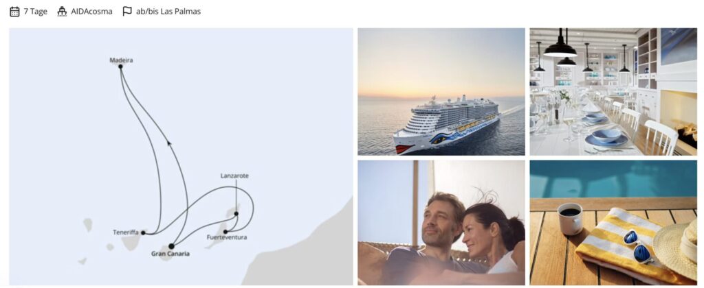 AIDA Kanaren und Madeira Kreuzfahrt – 7 Tage inklusive VP ab 579€ p.P.