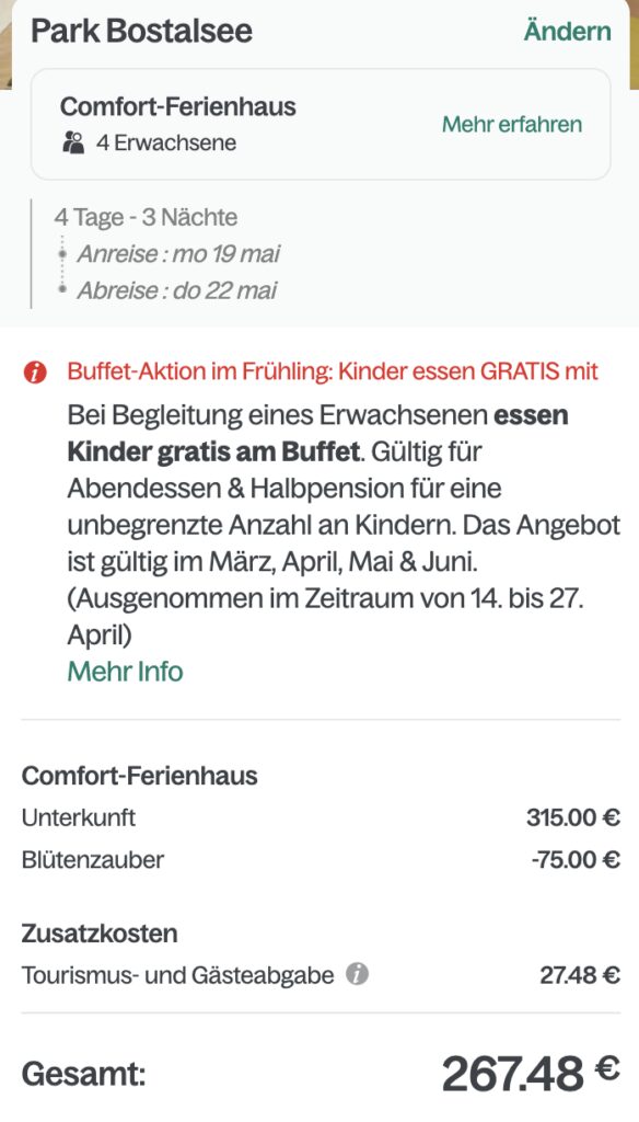 Center Parcs Urlaub: 4 Tage im Saarland am See ab 105€ p.P.