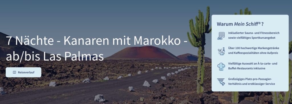 Kanaren Kreuzfahrt: 8 Tage mit All Inclusive & Extras ab 749€ p.P.