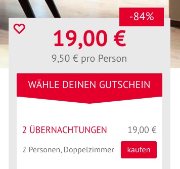 A & O Hotel: Gutschein für 2 Übernachtungen nur 9,50€ p.P. im Doppelzimmer