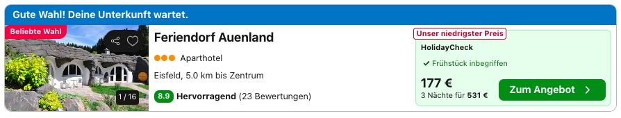 Auenland Feriendorf: 4 Tage im Erdhaus inklusive Frühstück ab 266€ p.P. (z.B. im Juni 2025)