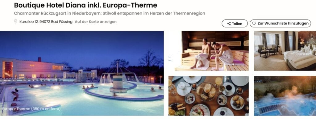 Bad Füssing Wellness: Hotel mit Frühstück & Eintritt in die Europa Therme für 69€ p.P. (DZ)