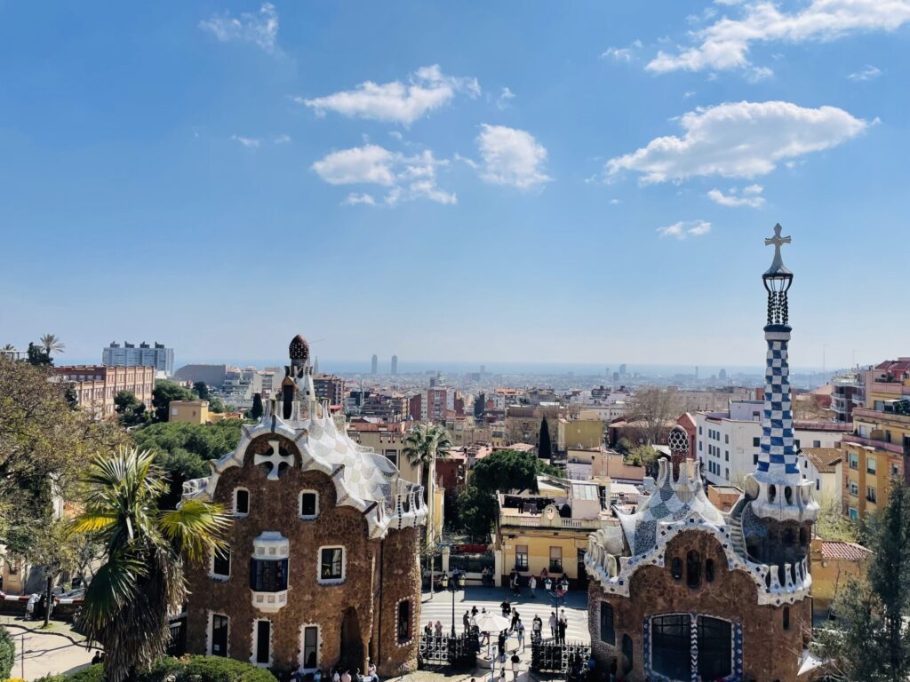 Barcelona, Aussichten über Barcelona vom Park Güell