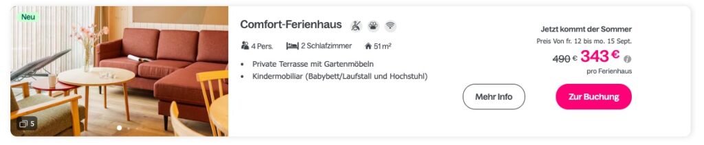Center Parcs Schnäppchen: erster Park in Dänemark (Neueröffnung), 4 Tage ab 98€ p.P.