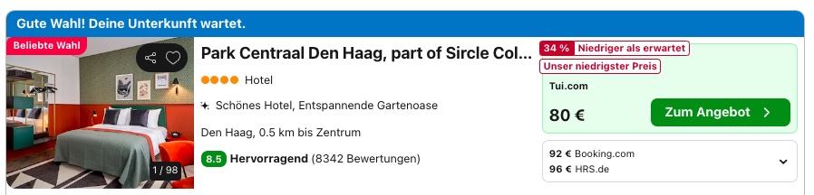 Den Haag Kurztrip: 4 Tage ab 109€ p.P. mit Frühstück & Extras