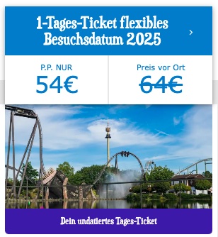 Heide Park Eintritt: undatierte Tagestickets für 31,50€ (statt 42€) / Pre Opening Event Ticket für 19€