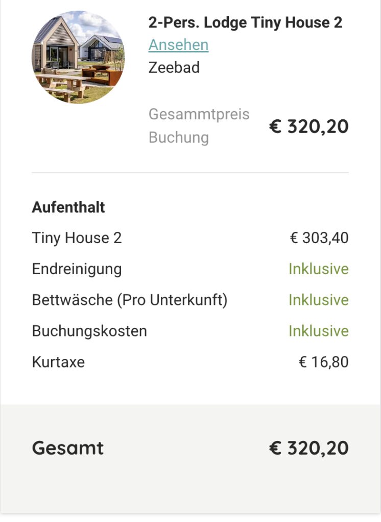 Nordsee Ferienhaus: 5 Tage Niederlande im strandnahen Tiny House ab 160€ p.P. (bei 2 Leuten)