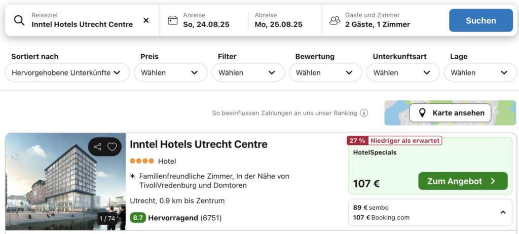 Panorama Wellness in Holland: 4* Hotel mit Whirlpool im Zimmer ab 73€ p.P. (DZ)