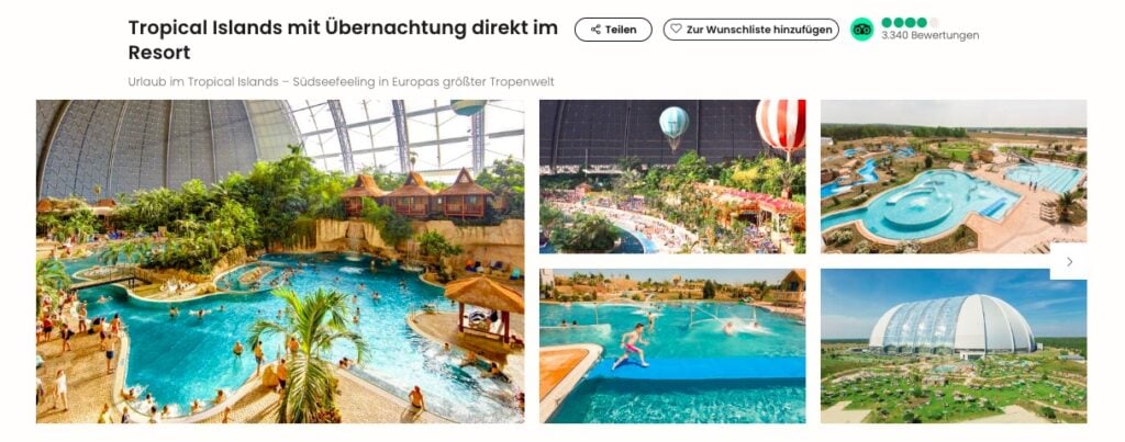 Tropical Islands im Zelt: 2 Tage mit Frühstück ab 59€ p.P. (bei 2 Leuten)