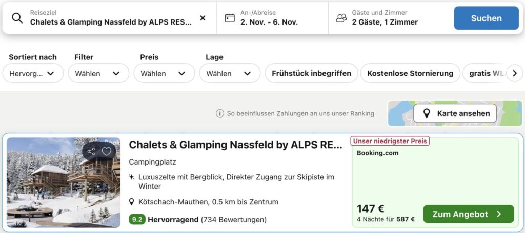 Urlaub im Chalet: 5 Tage in Österreich ab 256€ p.P. (bei 2 Leuten) im Baumhaus