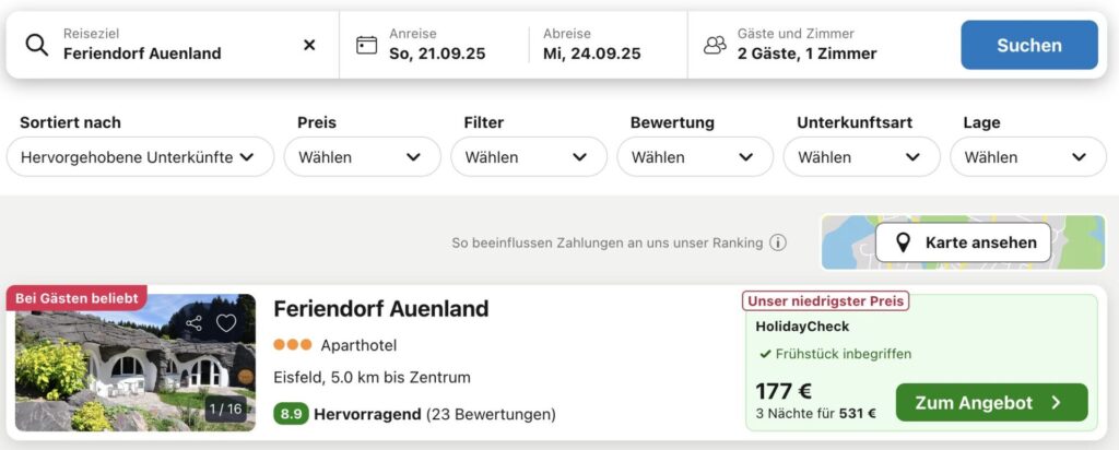 Auenland Feriendorf: 4 Tage im Erdhaus inklusive Frühstück ab 266€ p.P. (DZ)