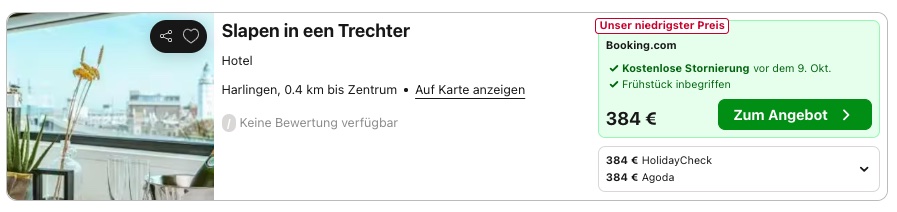 Auszeit in den Niederlanden: umgebauter Trichter mit Blick aufs Wattenmeer mit Jacuzzi und Frühstück für € p.P. (bei 2 Leuten)