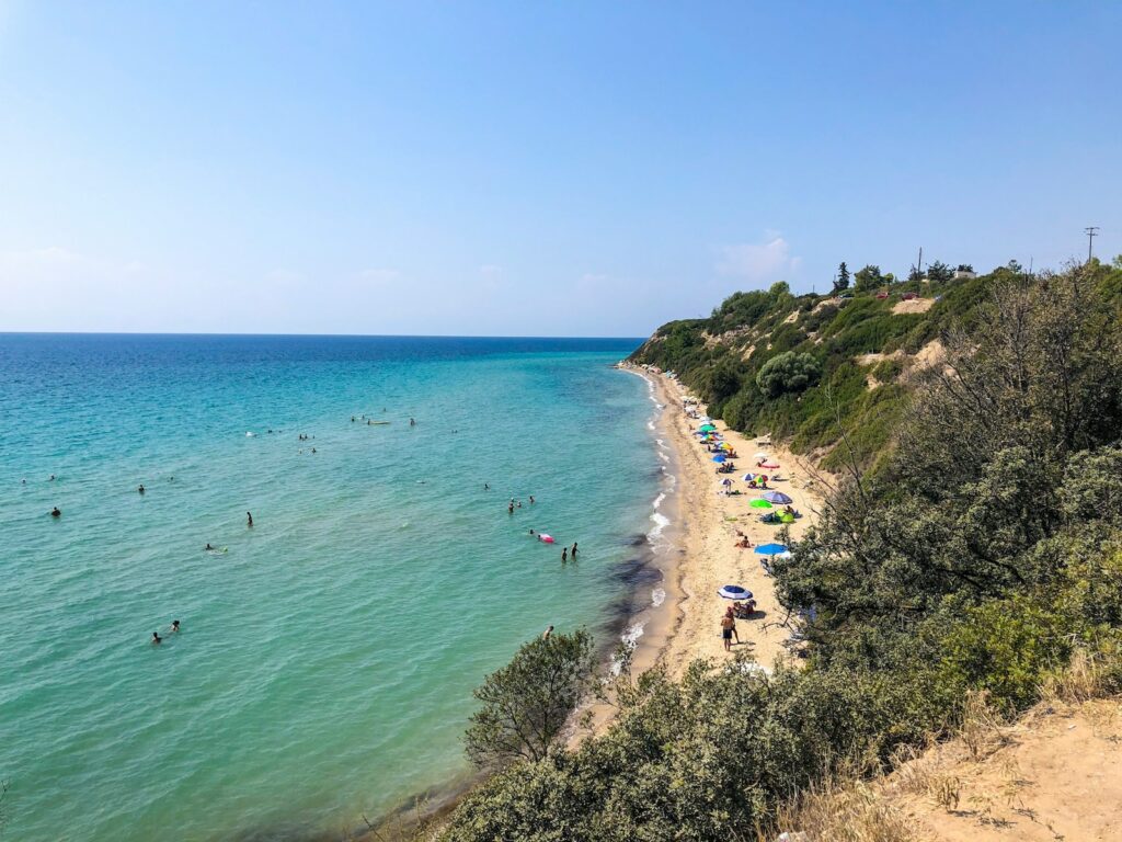 Griechenland, Blick auf den Strand Mykoniatika in Kallikratia