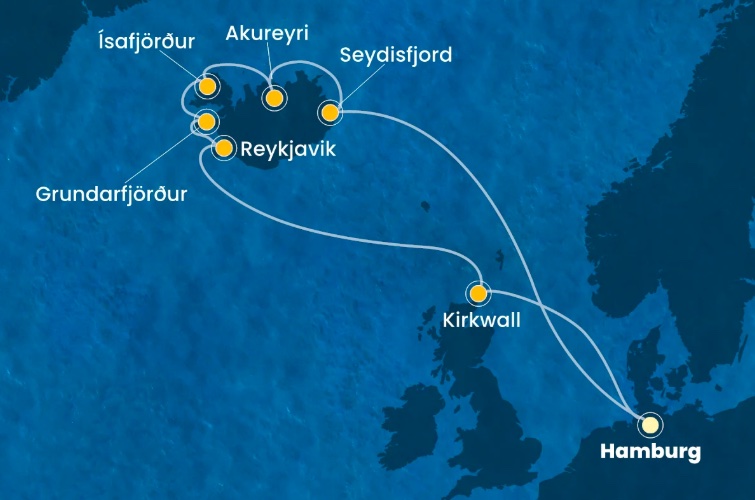 Kreuzfahrt nach Island: 13 Tage mit Vollpension für 699€ p.P. (Doppelkabine)