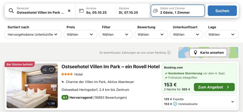 Kurzurlaub auf Usedom: Übernachtung im 4* Hotel mit Wellness & Frühstück ab 65€ p.P.