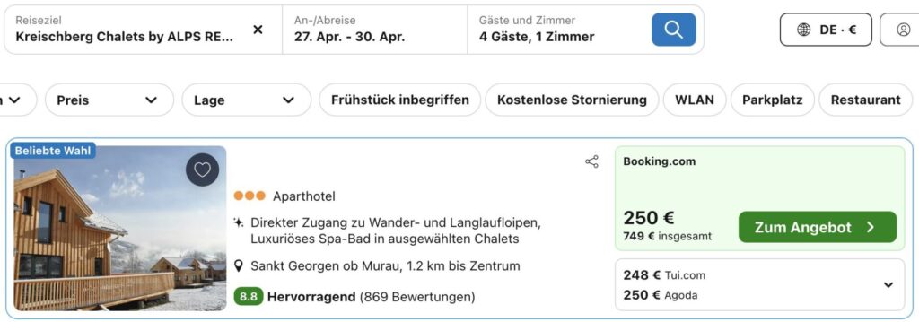 Kurzurlaub in Österreich: 4 Tage im Chalet mit Sauna und Whirlpool ab 185€ p.P. (bei 4 Leuten)