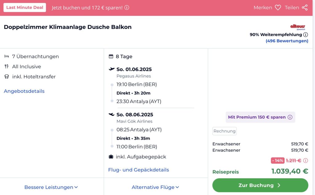 Luxusurlaub in der Türkei: 10 Tage im 5* Hotel mit All Inclusive & Flug ab 529€ p.P.