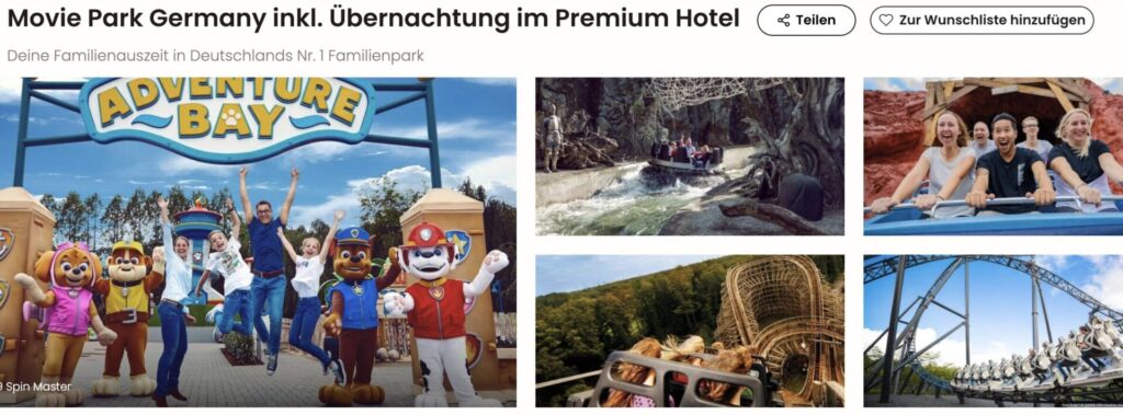 Movie Park Bottrop: Hotel und 2 Tage Eintritt ab 80€ p.P. (bei 2 Leuten)