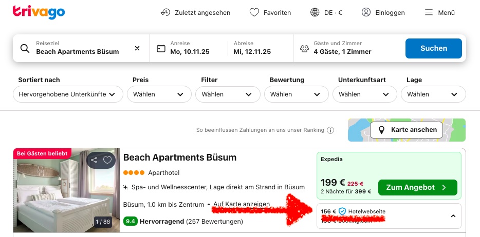 Nordsee Kurztrip: 3 Tage Büsum im strandnahen Apartment ab 89€ p.P. (bei 4 Leuten)