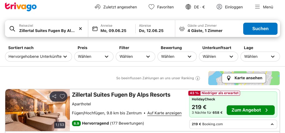 Tirol Urlaub – 4 Tage im Apartment ab 165€ p.P. (bei 4 Leuten)