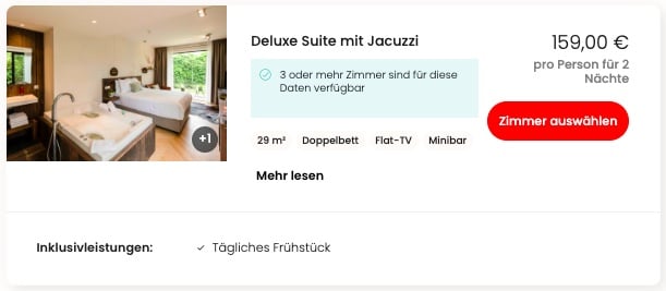 Urlaub in Holland: 3 Tage mit Frühstück ab 109€ p.P., Zimmer mit Jacuzzi ab 159€ p.P.