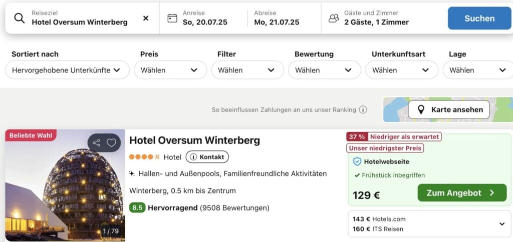 Auszeit im Sauerland: 4* Hotel inkl. Frühstück und Wellness ab 65€ p.P.
