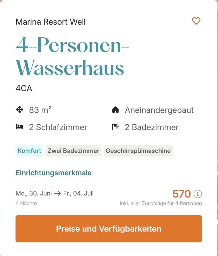 Auszeit in Holland: 5 Tage im Ferienhaus am Wasser ab 94€ p.P. (4 Leute)