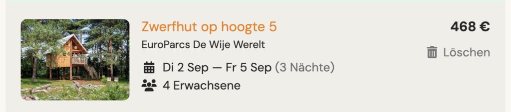 Baumhaus Glamping in Holland: 4 Tage im Baumhaus für 4 Personen ab 125€ p.P.