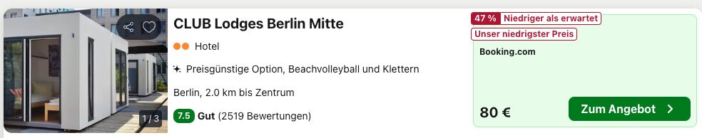 Würfelhotel Berlin: Übernachtung in Berlin Mitte ab 20€ p.P.