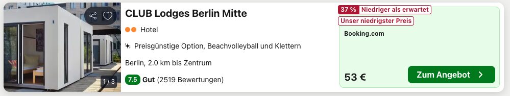 Würfelhotel Berlin: Übernachtung in Berlin Mitte ab 26,50€ p.P.