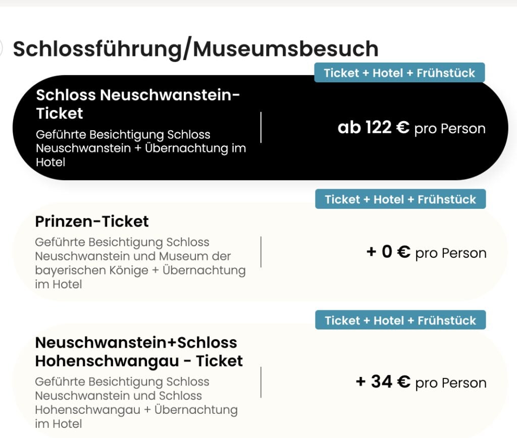 Neuschwanstein Kurztrip – Übernachtung & Eintritt für das Schloss ab 103€ p.P.